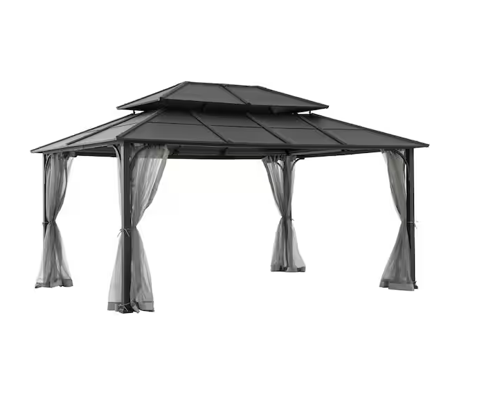 12 X 16 Black Steel Gazebo service image