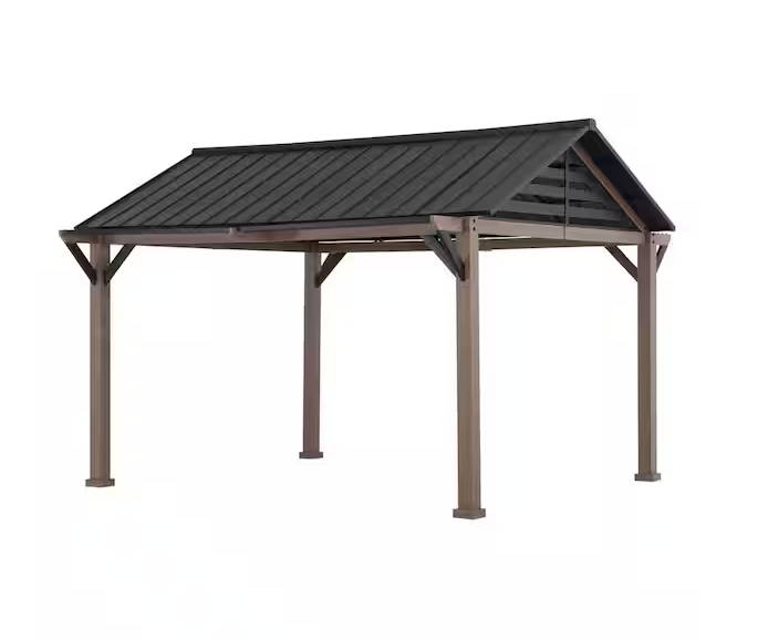Kinzie 13 X 13 Hardtop Gazebo With Pergola Awnings service image