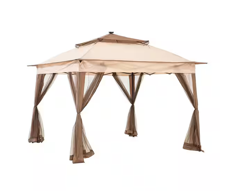 11 X 11 Brown Patio Pop Up Portable Steel Gazebo service image