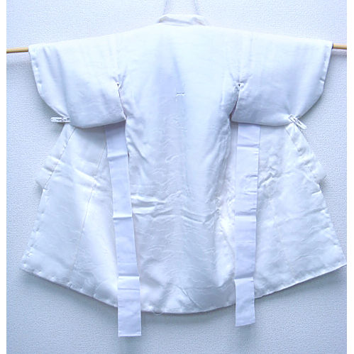 Thumbnail: Child's White Silk Kimono & Hifu