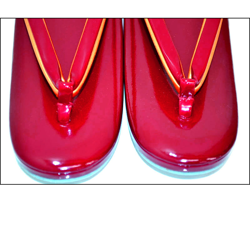 Thumbnail: Burgundy & Gold Zori 23cm