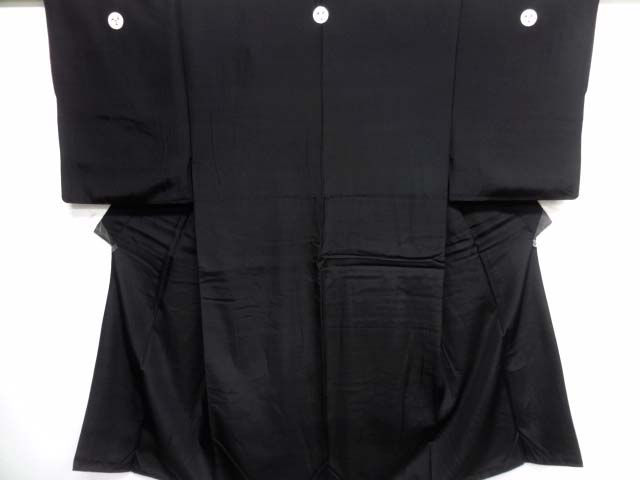 Thumbnail: Black Pure Silk Montsuki Ensemble