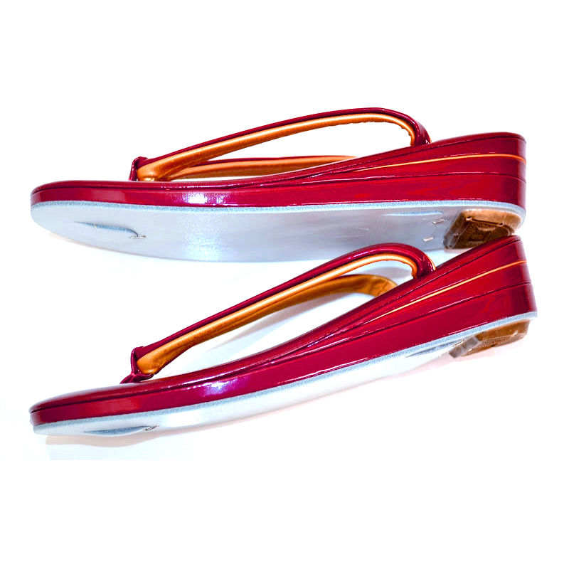 Thumbnail: Burgundy & Gold Zori 23cm