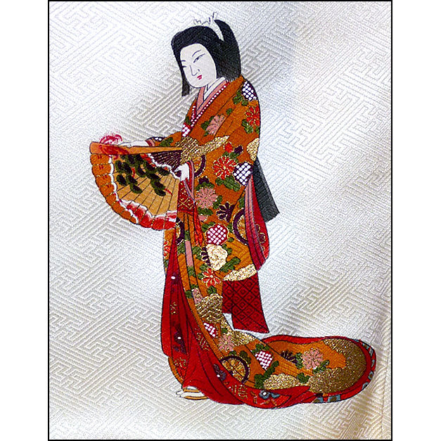Thumbnail: Beautiful Women Cream Kimono