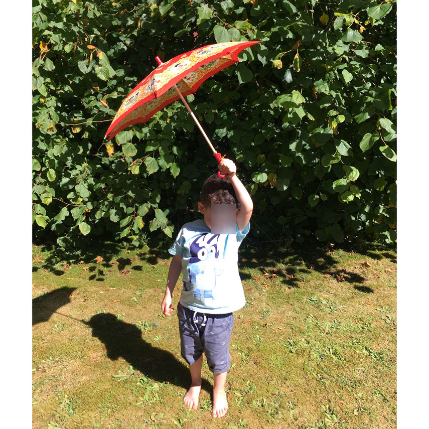 Thumbnail: 1960s Child's Parasol with Girls Playing - 5