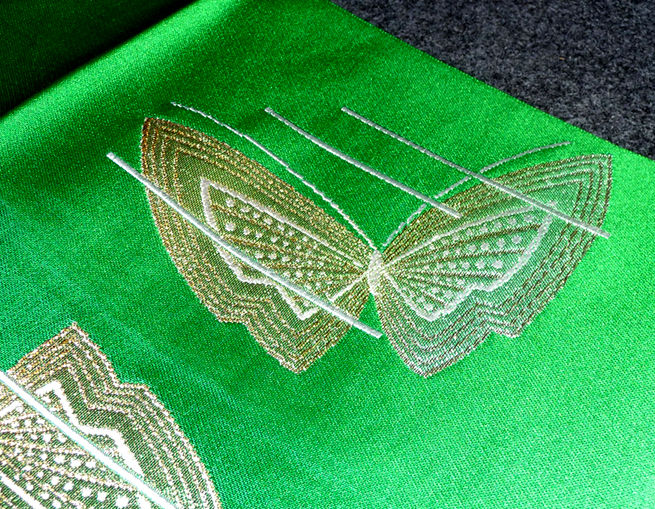 Thumbnail: Golden Butterflies on Green Nagoya Obi