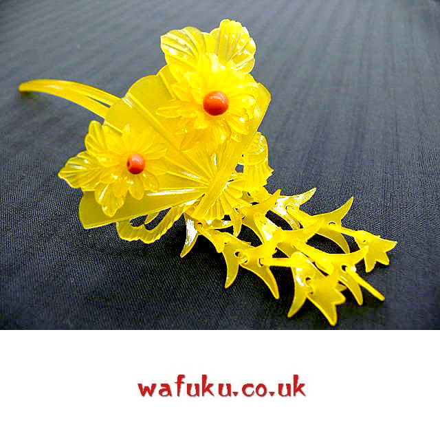 Thumbnail: Kiku, Sensu & Fuji Japanese Resin Kanzashi