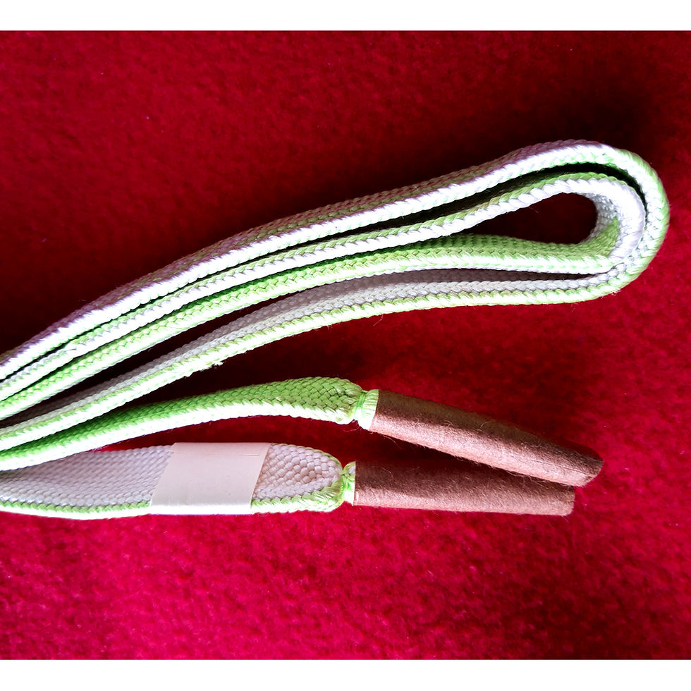 Thumbnail: Arrow Flight Green & White Obijime