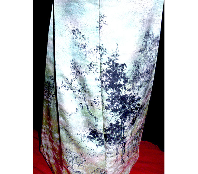 Sumi-e Scene silk Japanese Kimono 2