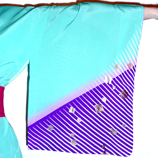 Thumbnail: Blue, Purple & Gold Kimono