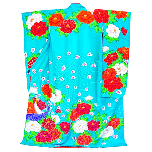 Thumbnail: Beautiful Peacocks Furisode