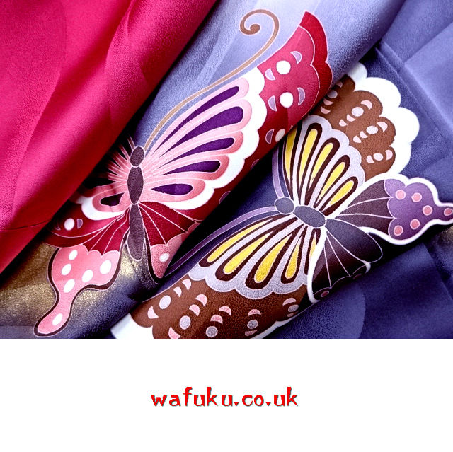 Thumbnail: Butterflies & Clouds Kinsai Furisode