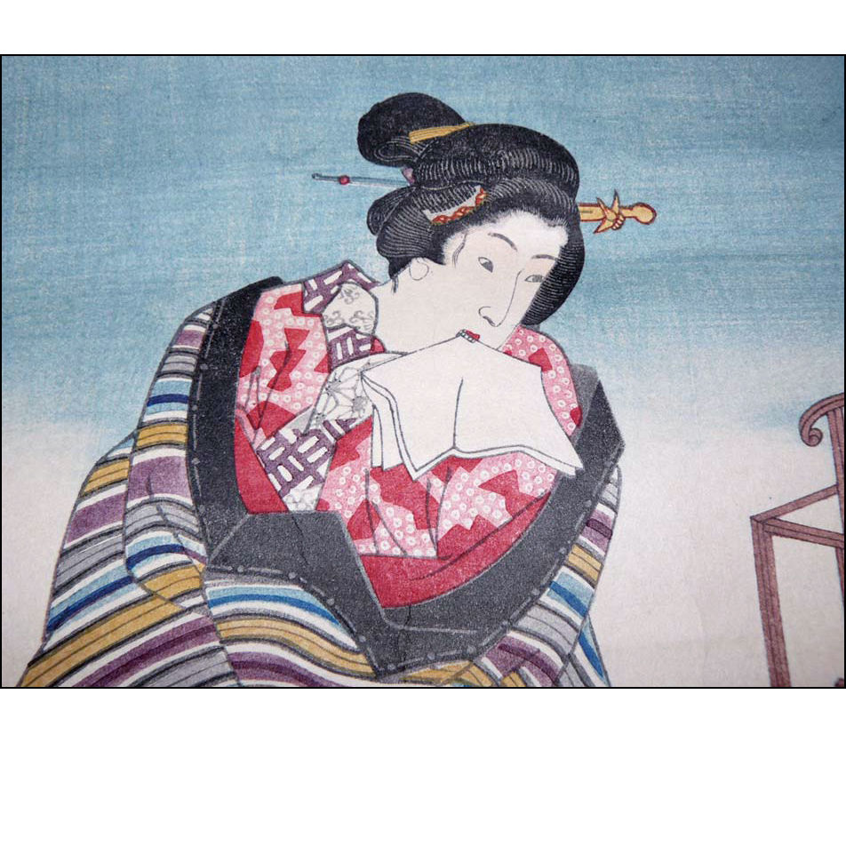 Thumbnail: Antique Japanese Woodblock Print