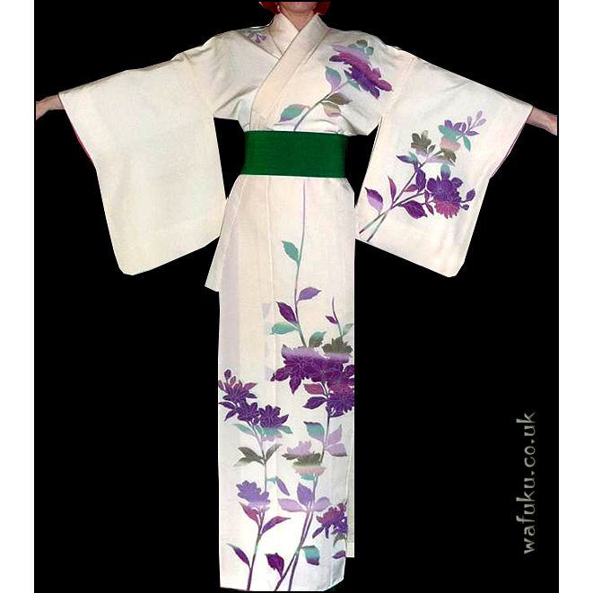 Thumbnail: Cream Floral Kimono