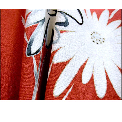 Thumbnail: Kinsha Silk Floral Kimono