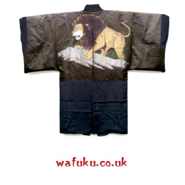 Thumbnail: Magnificent Lion - Men's Silk Haori