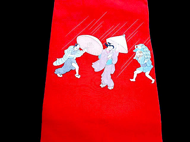 Thumbnail: Out in the Rain, Silk Nagoya Obi