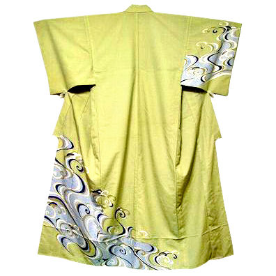 Thumbnail: Swirling Water with Gold - Kimono - Wafuku 7