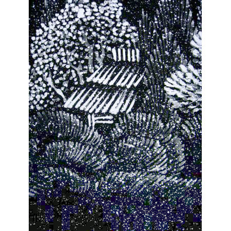 Thumbnail: Winter Snow Landscape Japanese Haori Kimono Jacket detail