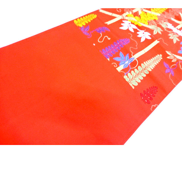 Thumbnail: Beautiful Wisteria Silk Fukuro Obi