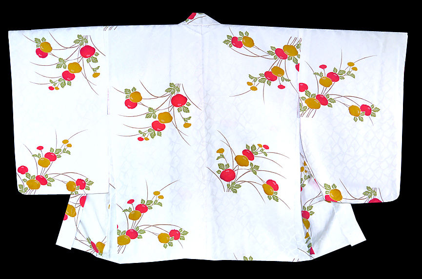 Thumbnail: Pretty Plump Chrysanthemums Haori Kimono Jacket on wafuku.co.uk - 5