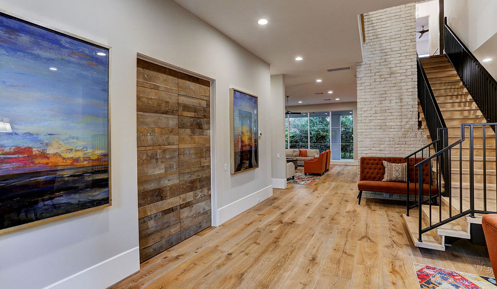 Wide plank engineered white oak wood flooring