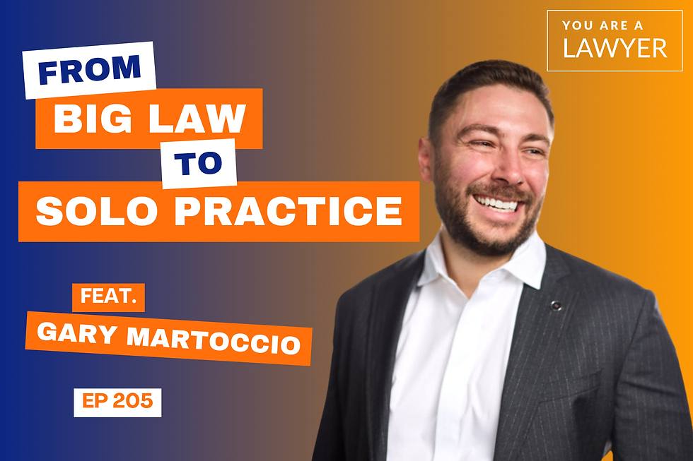Gary Martoccio From Big Law to Solo Practice You Are a Laywer