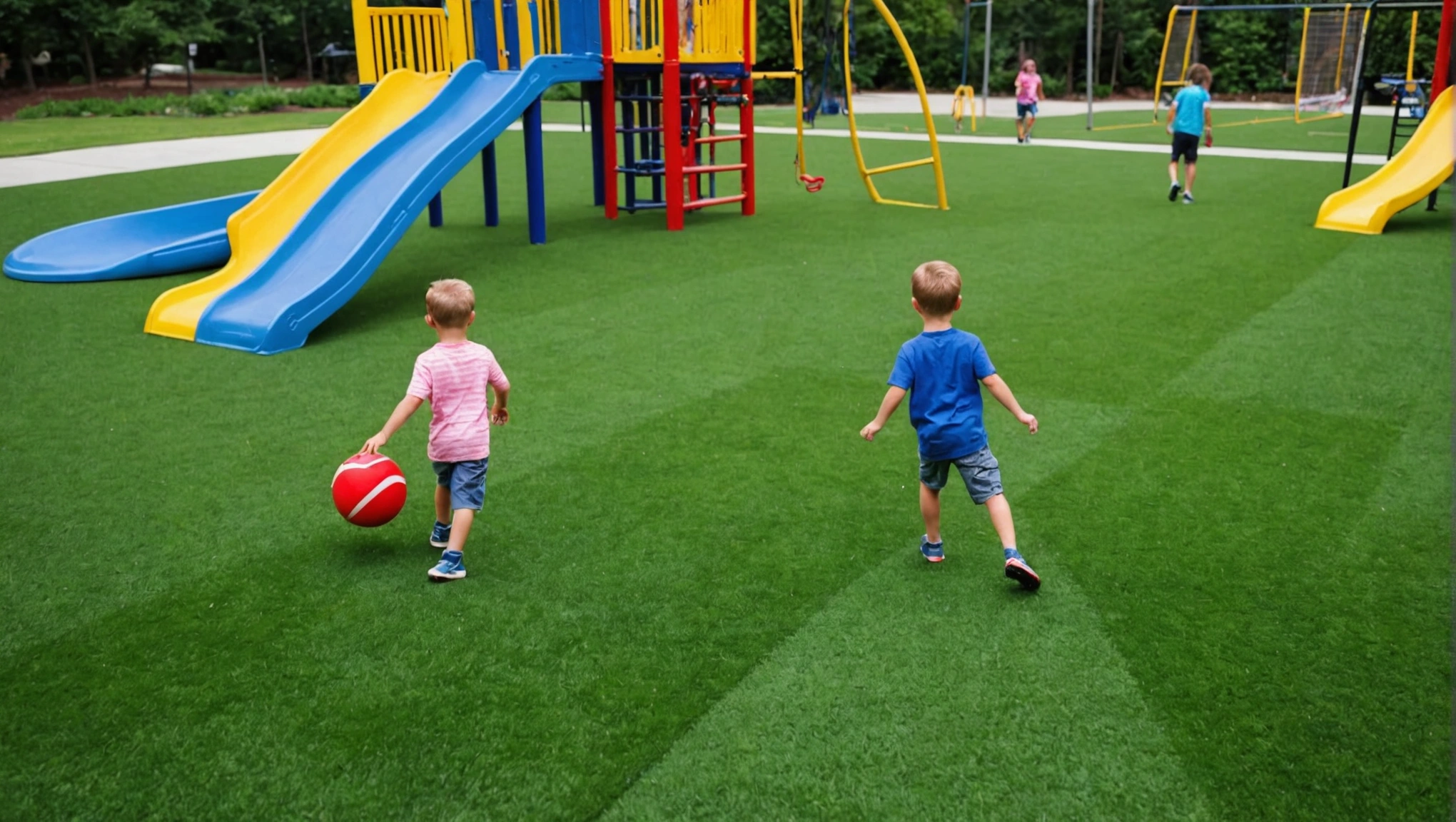 family friendly artificial turf lawn