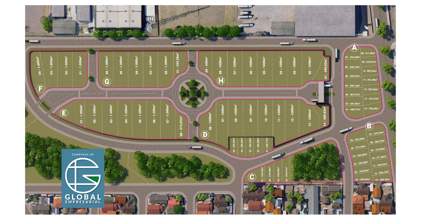 Global Empresarial loteamento comercial e industrial Campinas-Paulínia