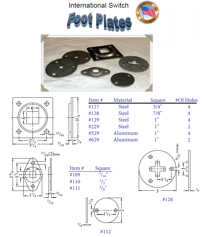 Foot Plates (10-PACK)