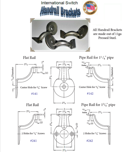 HandRail Bracket (10-PACK) | International Switch