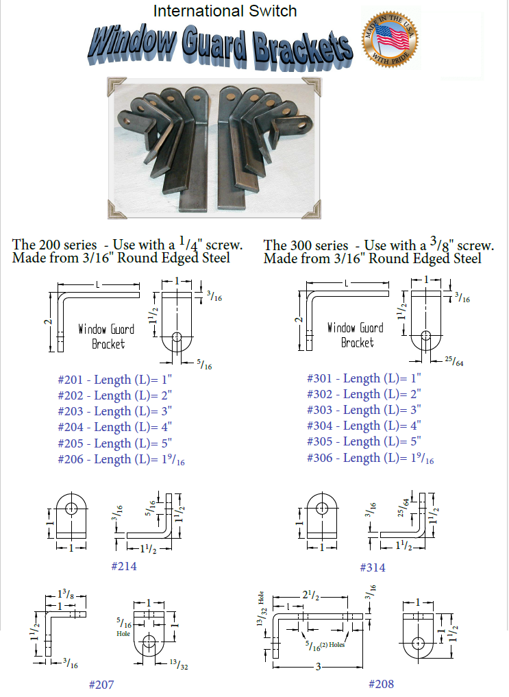 Window Guard Brackets (10-PACK)