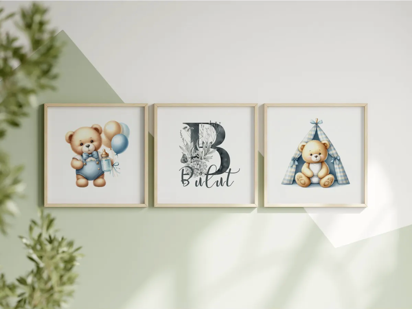 İsme Özel Erkek Çocuk/Bebek Odası Tablo ( Erkek Bebek)