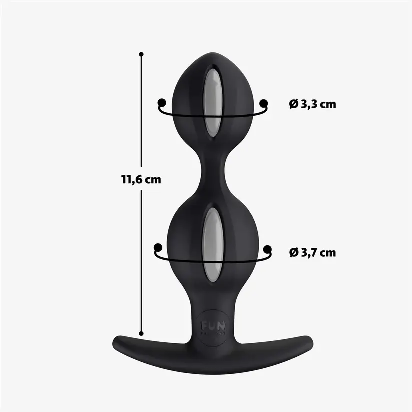 תמונה ממוזערת: Fun Factory B Balls Duo • פאן פקטורי בי בולס דואו: פלאג אנאלי שמשתקשק יחד איתך