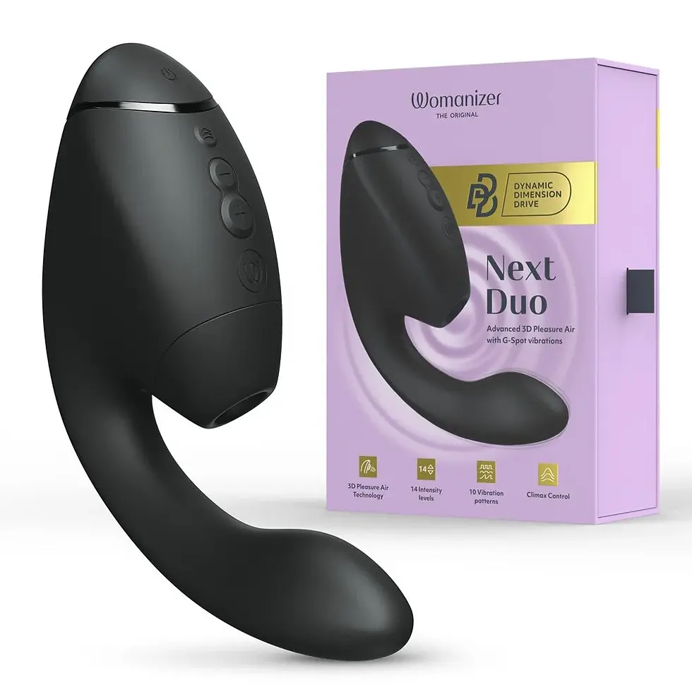 תמונה ממוזערת: Womanizer Next Duo • וומנייזר נקסט דואו: יונק ארנבי עם סחרור אוויר תלת ממדי