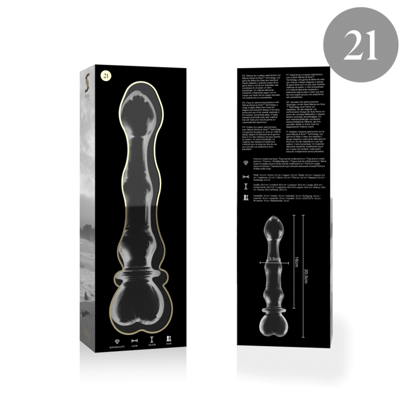 תמונה ממוזערת: Nebula Heart Dildo Massager • נבולה דילדו זכוכית הדרגתי עם לב