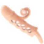 תמונה ממוזערת: Pretty Love Romance Extender 6" • פריטי לאב תוסף הארכה חלול לפין עם רטט, 20 ס"מ