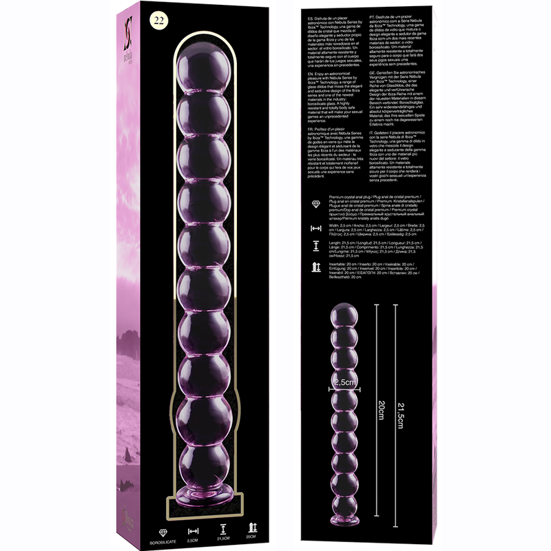 תמונה ממוזערת: Nebula Beaded Dildo • נבולה דילדו זכוכית מעודן עם חרוזים מנופחים