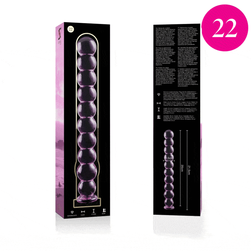 תמונה ממוזערת: Nebula Beaded Dildo • נבולה דילדו זכוכית מעודן עם חרוזים מנופחים