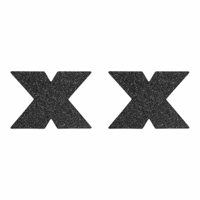 תמונה ממוזערת: Bijoux Nipple Covers - X • ביז'ו: מדבקות מנצנצות לפטמות לשימוש חוזר - איקס-