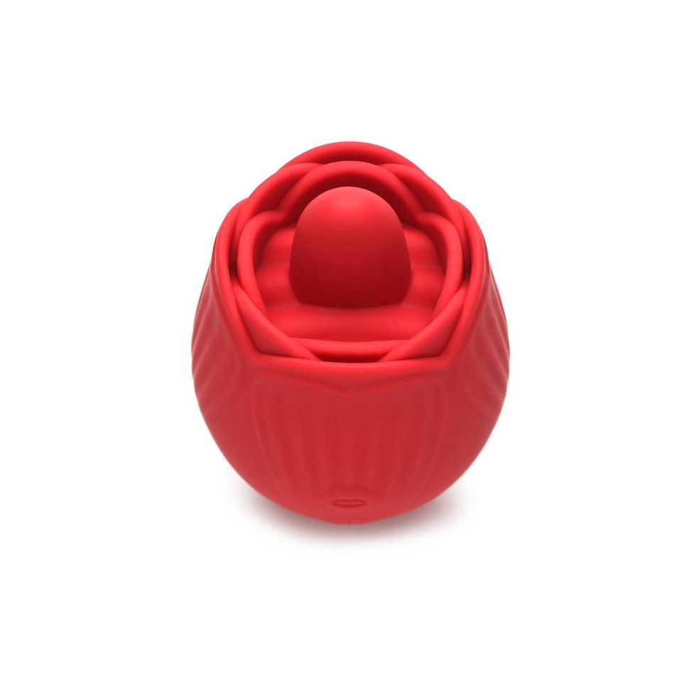 תמונה ממוזערת: XR Brands Bloomgasm French Rose Licking • בלומגזם: ויברטור ורד צרפתי עם לשון