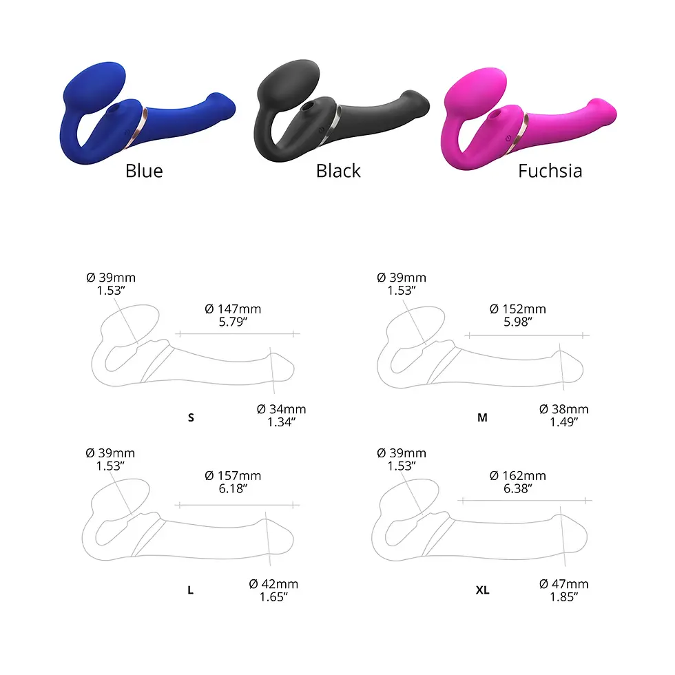 תמונה ממוזערת: Strap On Me Strapless Strap-On • סטראפ און מי: סטראפלס סטראפ-און 3 מנועים עם שלט