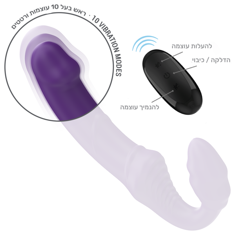 תמונה ממוזערת: Intense Jill Strapless Strap-On • ג'יל: סטראפלס סטראפ-און לחיכוך מועצם, עם שלט