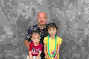 Kevin and his kids, 2018.