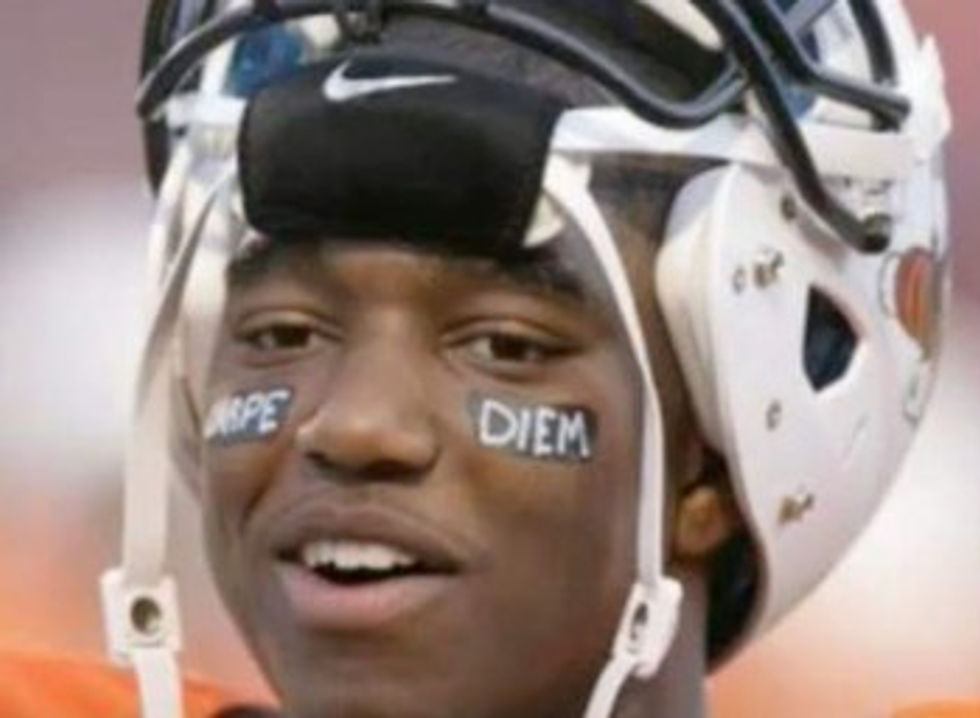 Me playing for my high school team, the Massillon Tigers, 2015.