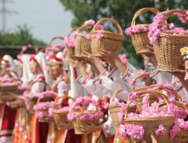 Traditional Rose Festival (Rosa Damascena is the symbol of the town of Kazanlak) | Image Courtesy of Pinterest
