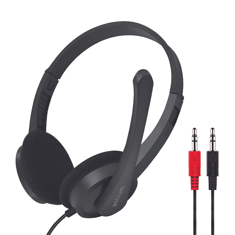 Astrum On-ear PC Headset With Mic Dual Aux | HS240