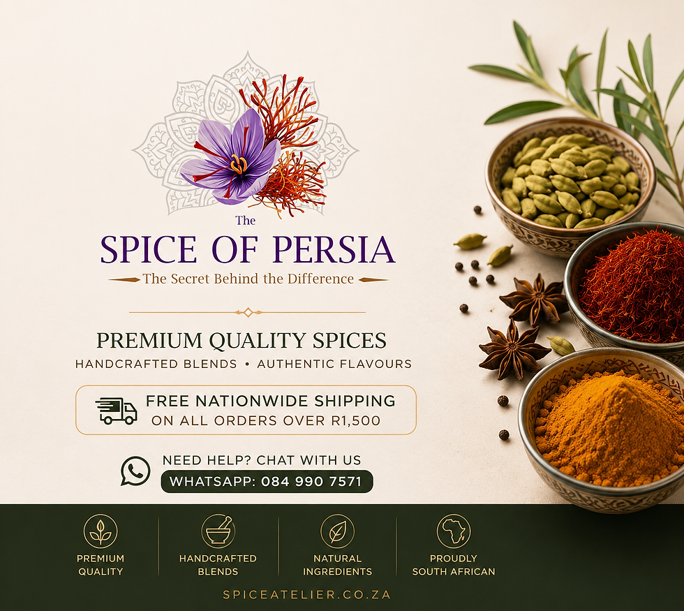 The Spice of Persia premium spices and handcrafted blends.