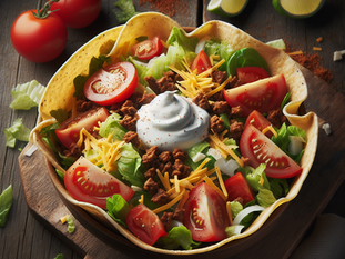 How to Make an Easy Taco Salad with a Crunchy Bowl Shell