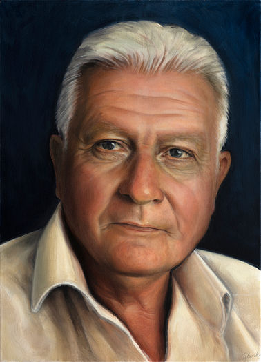 Portrait painting of Richard March